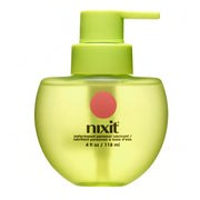 Close up image of the nixit water-based personal lubricant which is a green bottle with pump
