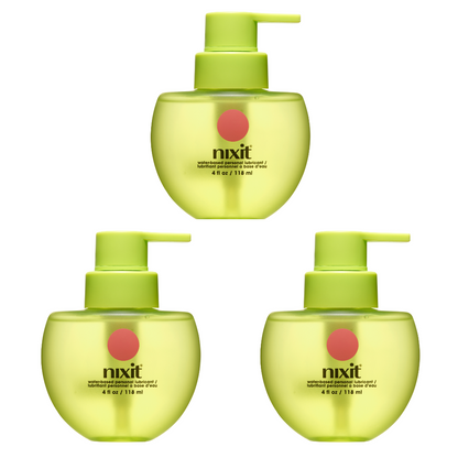 Three bottles of nixit water-based personal lubricant